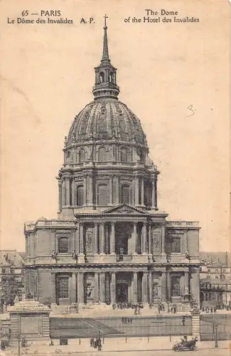 C057 Frankreich Paris Die Kuppel des Hotel des Invalides Vintage Postkarte