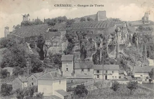C062 Frankreich Cremieu Gorges de Tortu 1912 Vintage Postkarte