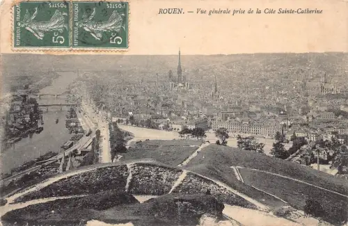C064 Frankreich Rouen vue generale prise du la Cote Sainte Catherine 1908 Postkarte