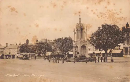 A951 England Devizes Market Place Vintage Postkarte