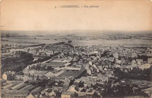 C053 Frankreich Cherbourg vue generale Vintage Postkarte