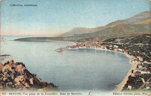 C053 Frankreich Menton Baie de Garavan Vintage Postkarte