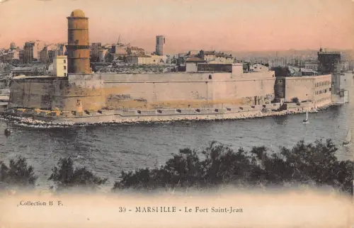 C053 Frankreich Marseille Le Fort Saint-Jean Vintage Postkarte