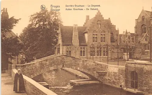 C054 Belgien Brügge Derriere Gruuthuse Le Doyenne Vintage Postkarte