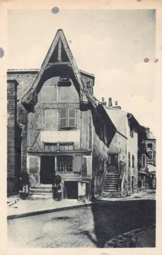 C057 Frankreich Roanne Vieilles Maisons Place du chateau Vintage Postkarte