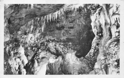 C061 Frankreich Les Grottes de Saint Cezaire Der große Raum Vintage Postkarte