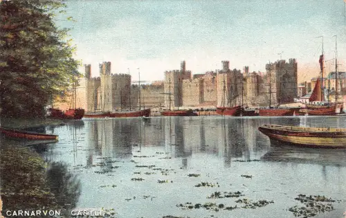 A947 Wales 1907 Carnarvon Castle Vintage Postkarte