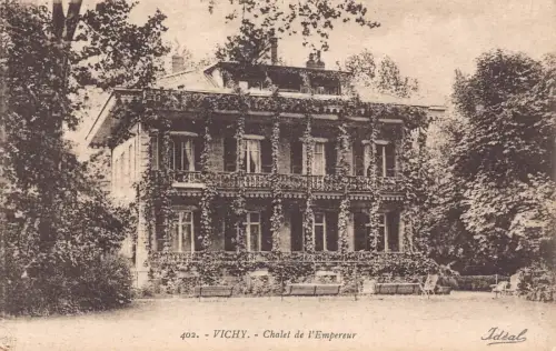 C067 Frankreich Vichy Chalet de l'Empereur Vintage Postkarte