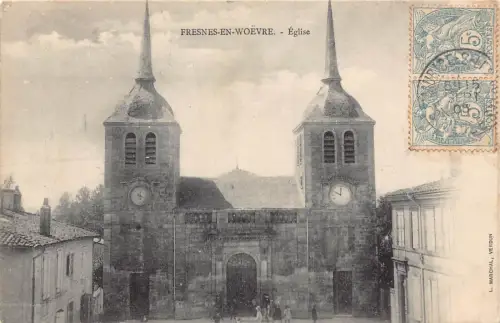 C069 Frankreich Fresnes en Woevre Eglise 1905 alte Postkarte