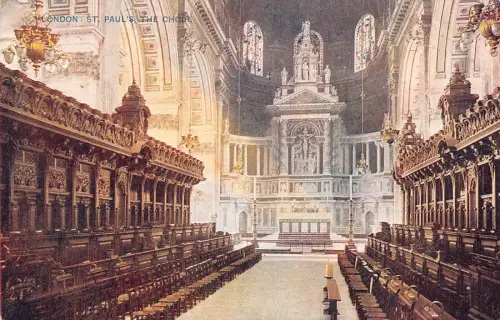 A949 England 1914 London St Paul's The Choir Vintage Postkarte