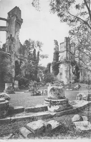 C050 Frankreich Longpont vue interieure des Ruines de l'Abbaye Postkarte