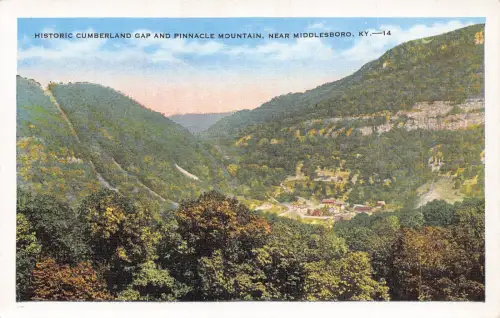 A970 US Cumberland Gap Pinnacle Mountain bei Middlesboro Kentucky Postkarte