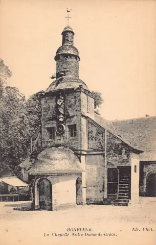 C058 Frankreich Honfleur La Chapelle Notre-Dame de Grace Vintage Postkarte