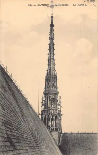C057 Frankreich Amiens Kathedrale La Fleche Vintage Postkarte