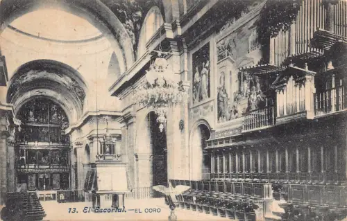 A976 Spanien 1906 El Escortal El Coro Kirche Vintage Postkarte