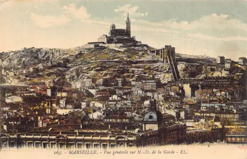 C066 Frankreich Marseille Vue Generale Vintage Postkarte
