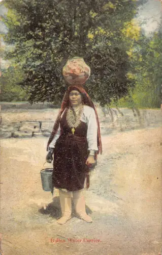 A972 USA 1915 Indianerin Wasserträger Ethno Vintage Postkarte
