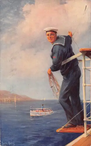 L519 The Blue Funnel Line Alfred Holt & Co Liverpool Marine Vintage Postkarte