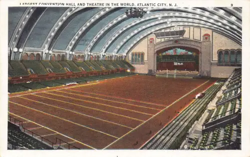 A970 US größte Kongresshalle und Theater in World Atlantic City NJ Postkarte