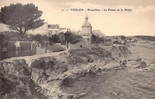 C049 Frankreich Toulon Mourillon La Pointe de la Mitre Vintage Postkarte