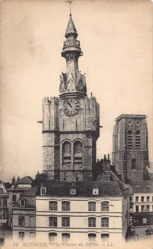 C075 Frankreich Bethune Le Clocher du Beffroi Vintage Postkarte