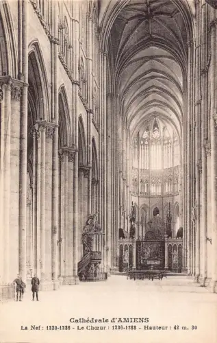 C050 Frankreich Amiens Kathedrale Vintage Postkarte