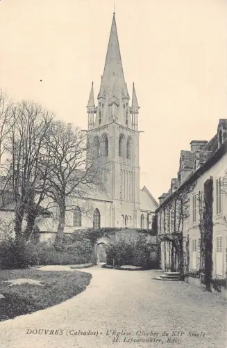 C077 Frankreich Douvres L'Eglise Vintage Postkarte