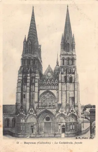 C077 Frankreich Bayeux La Cathedrale 1906 alte Postkarte