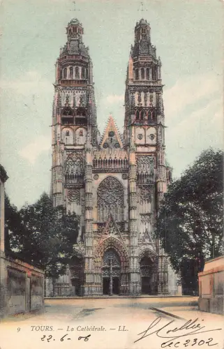 C076 Frankreich Touren La Kathedrale 1906 Postkarte