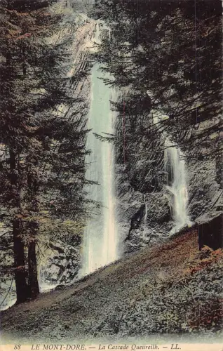 C076 Frankreich Le Mont Dore La Cascade Queureilh 1908 Vintage Postkarte
