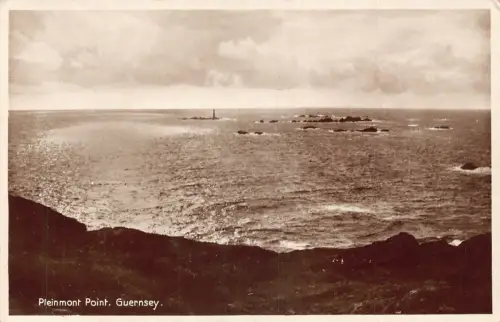 A943 England Pleinmont Point Guernsey RPPC Vintage Postkarte