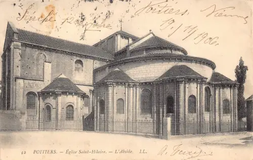C071 Frankreich Poitiers Eglise Saint Hilaire 1906 alte Postkarte