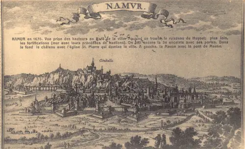 A941 Belgien Zitadelle Namur 1670 alte Postkarte
