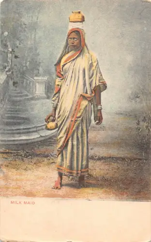 A939 Ägypten Milchmädchen Frau in Tracht Ethno Vintage Postkarte