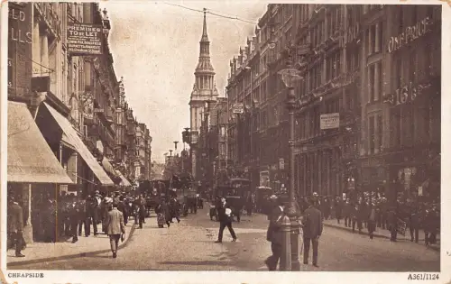 A947 England Cheapside Shops One Price Räumlichkeiten zu vermieten Vintage Postkarte