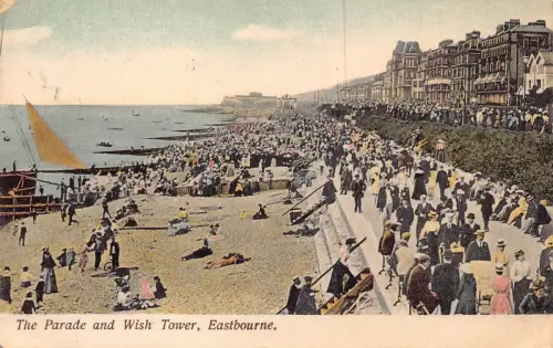 A944 England 1905 Eastbourne Parade und Wish Tower Postkarte