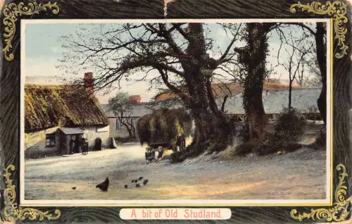 A948 England 1911 Ein bisschen alte Studland Passepartout Vintage Postkarte