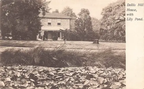 A947 England 1907 Dollis Hill House With Lily Pond Vintage Postkarte