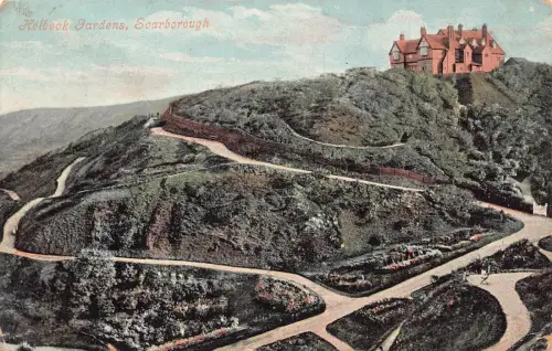 A945 England Scarborough Holbeck Gardens Vintage Postkarte