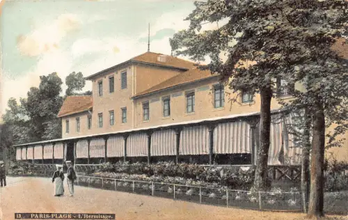 C069 Frankreich Paris Plage L'Hermitage Vintage Postkarte