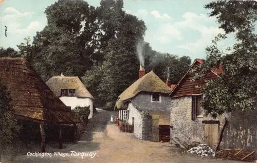 A944 England 1905 Torquay Cockington Village Vintage Postkarte