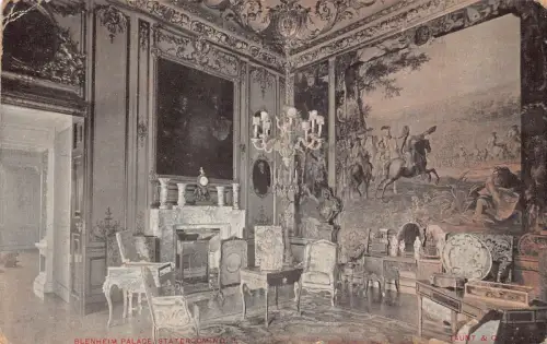 A944 England 1907 Blenheim Palace State Room Nr 3 Vintage Postkarte