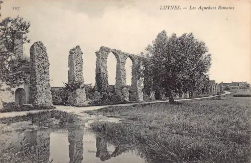 C069 Frankreich Luynes Les Aqueducs Romains Vintage Postkarte