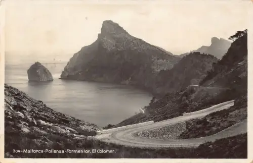 A960 Spanien Mallorca Pollensa Formentor El Colomer RPPC Vintage Postkarte