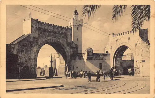 A960 Tunesien Portes de Bab El Kadra Tunis Vintage Postkarte
