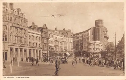 A949 England Bournemouth Square Vintage Postkarte