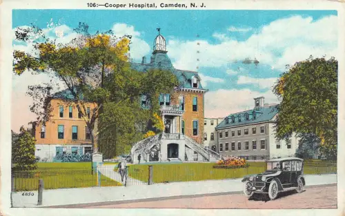 A987 US 1941 Cooper Hospital Camden New Jersey Auto Oldtimer Postkarte