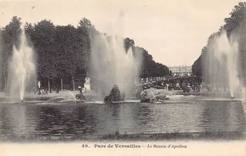 C060 Frankreich Parc de Versailles Le Bassin d'Apollon Vintage Postkarte