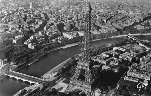 C060 Frankreich Paris La Tour Eiffel Vintage Postkarte