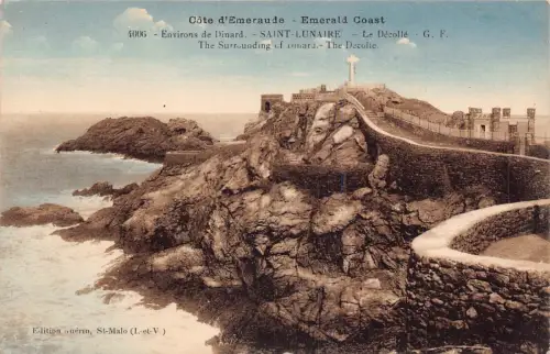 C061 Frankreich Smaragdküste Dinard Saint Lunaire Vintage Postkarte